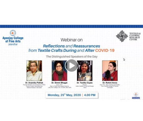 Webinar on REFLECTIONS & REASSURANCES from Textile Crafts During & After COVID-19