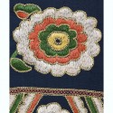 Blue Handloom Pahari Embroidered Cotton Patch with Border