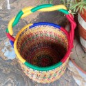 Pine Needle Grass Basket With Handle