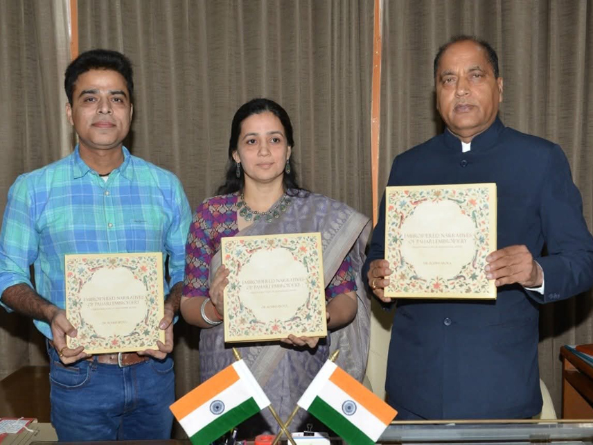 CM releases book: Embroidered Narratives of Pahari Embroidery